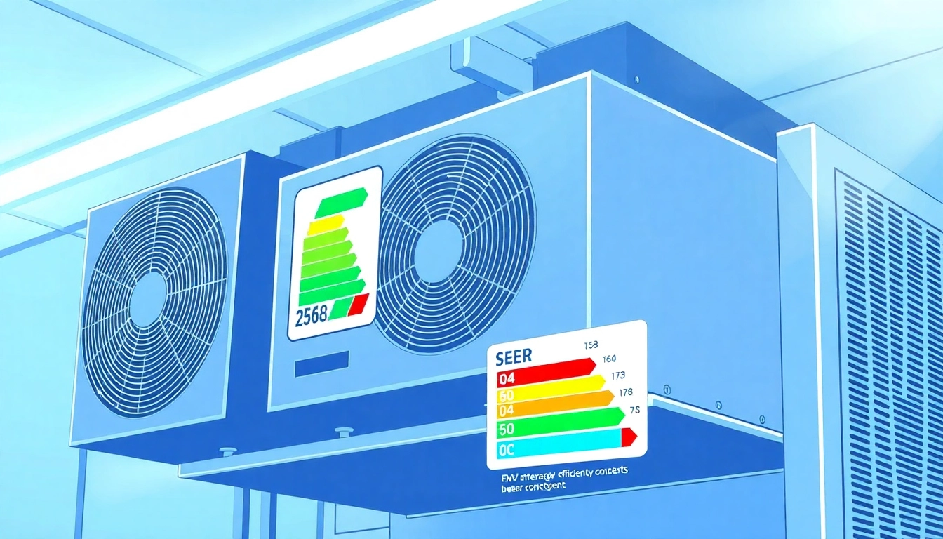 Understanding what is seer rating in hvac through an informative diagram of an energy-efficient HVAC system.