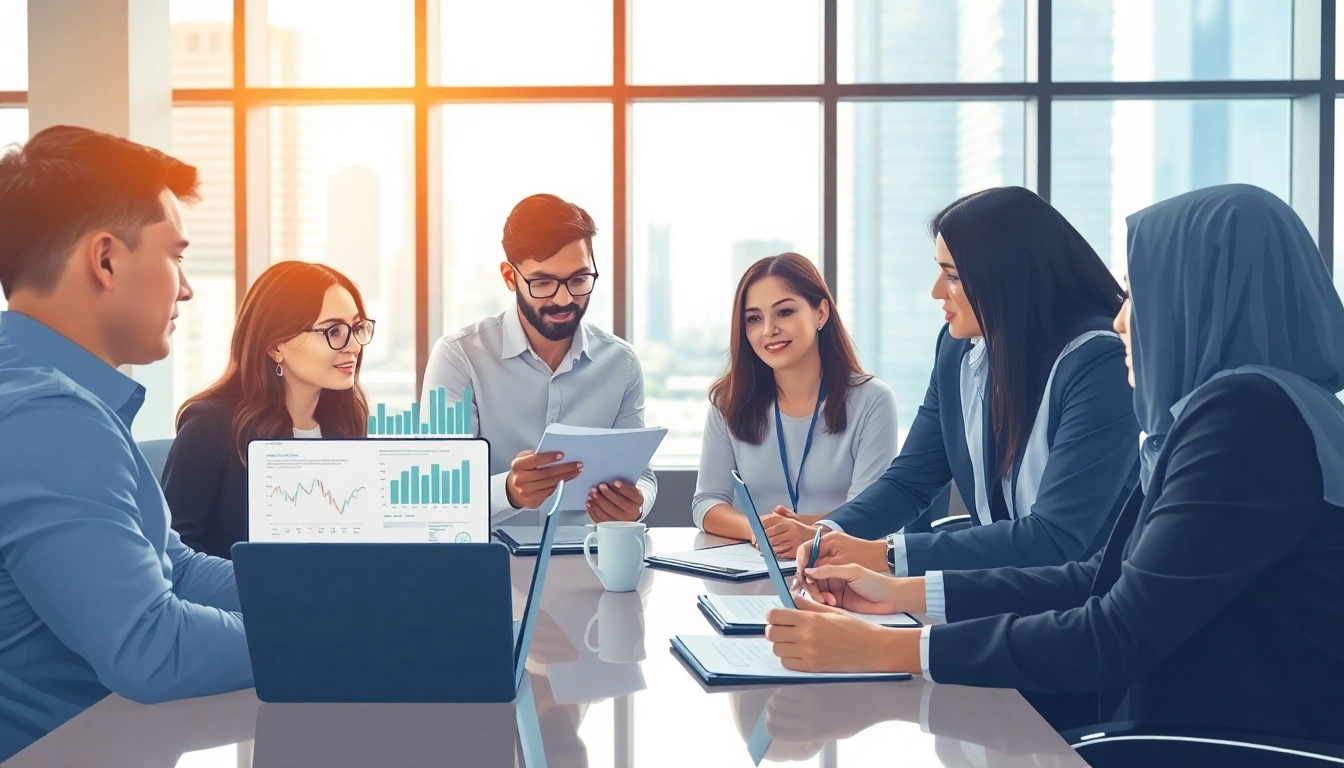 Find competitor pricing strategies as a diverse business team collaborates in a bright, modern office.
