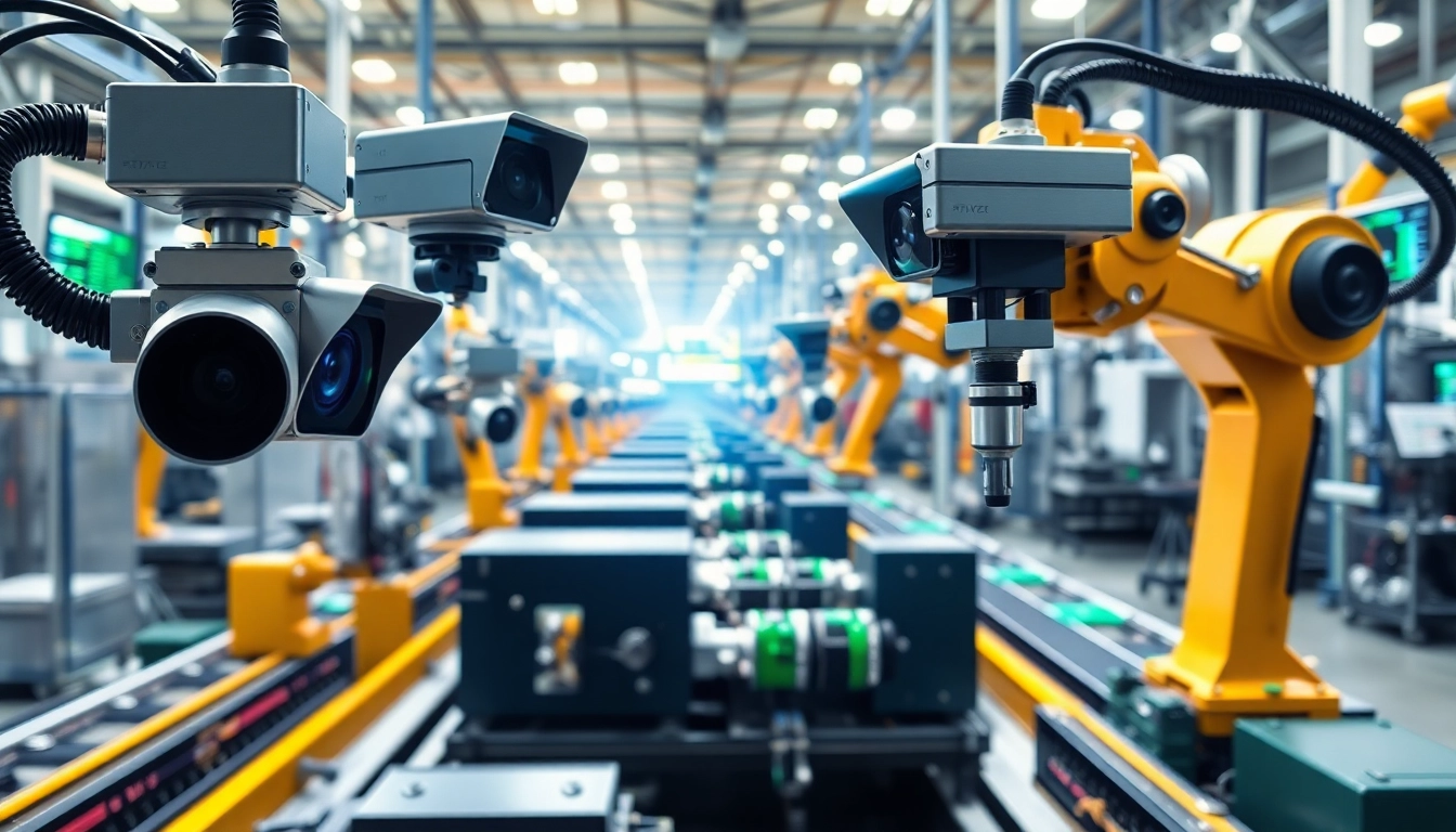 Machine vision system automating inspections with advanced technology in a manufacturing environment.