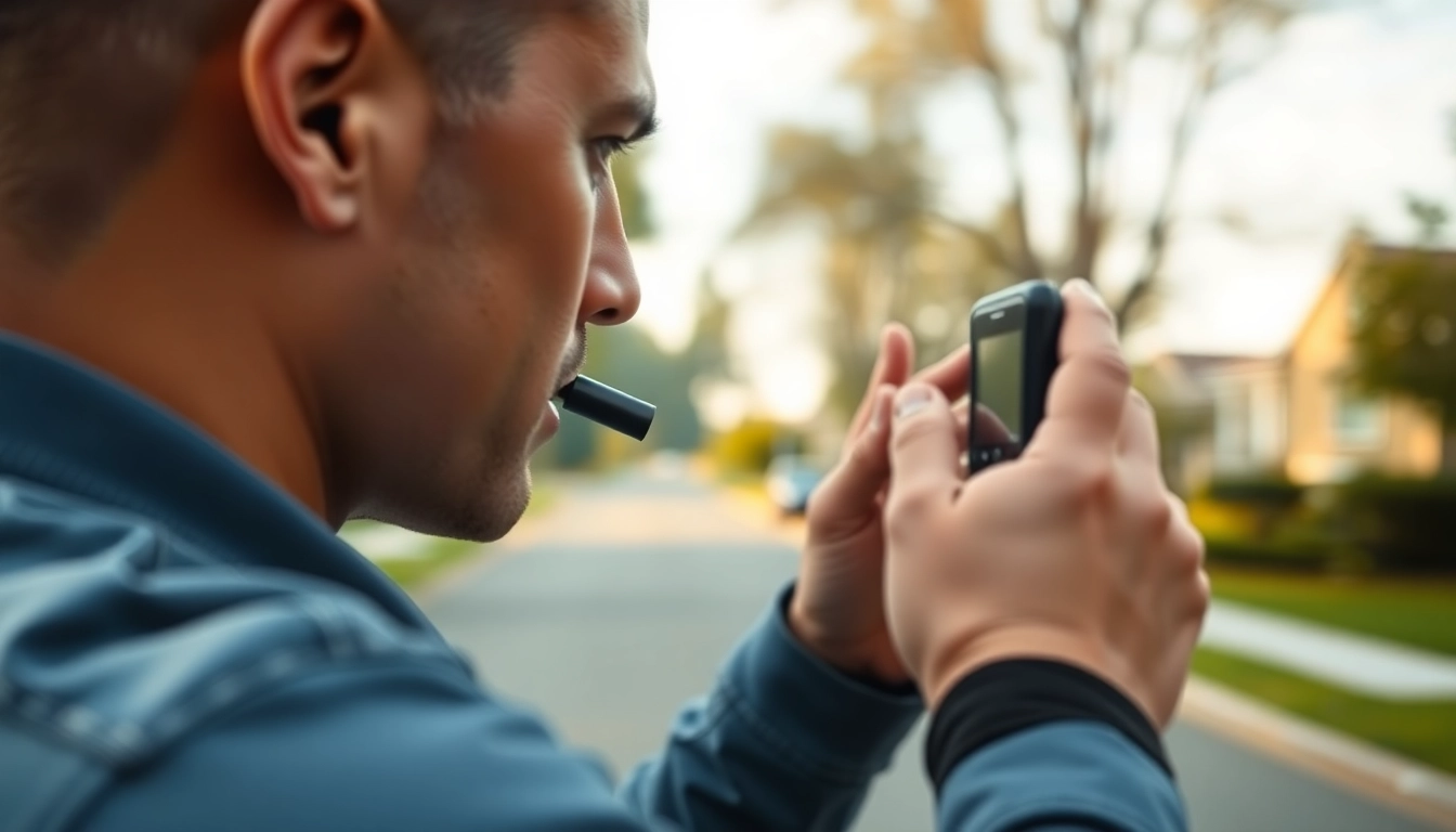 Conducting a marijuana impairment test outdoors to ensure road safety.