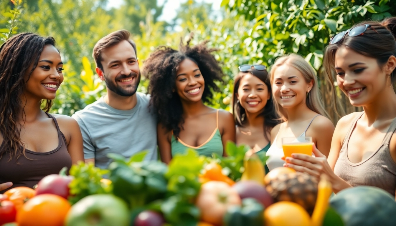 Entgiftung am gesunden Lebensstil demonstrieren mit frischen Obst und Gemüse