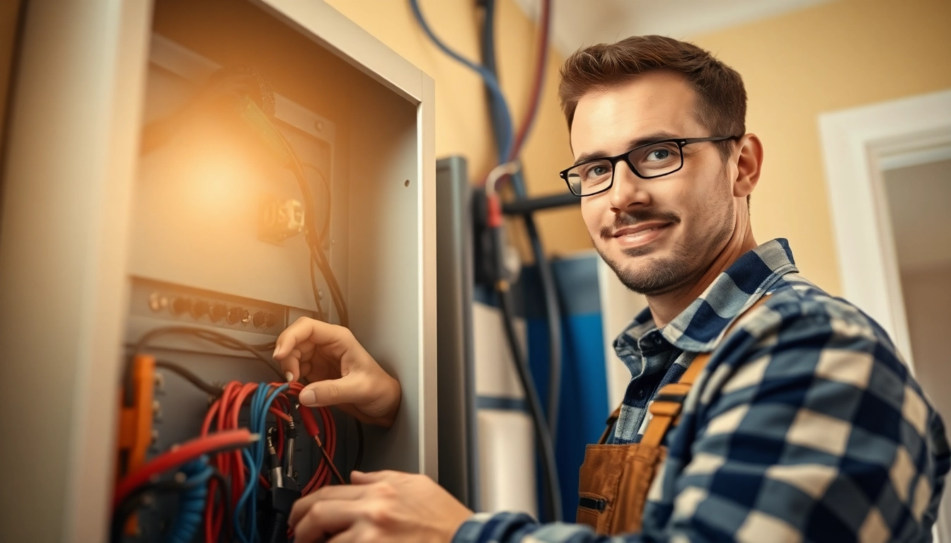 Qualified electrician upgrading an Electrical Panel Clearwater for enhanced safety and performance.