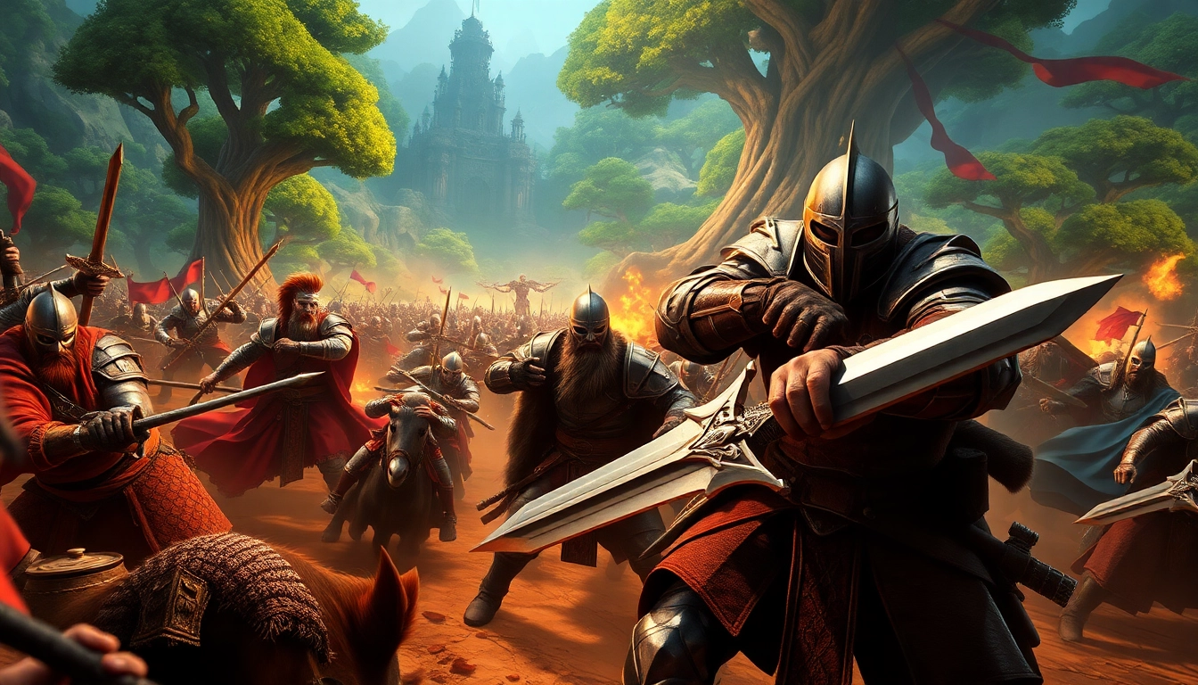 Download Warlords 2 with its dynamic battle scenes featuring warriors in action.