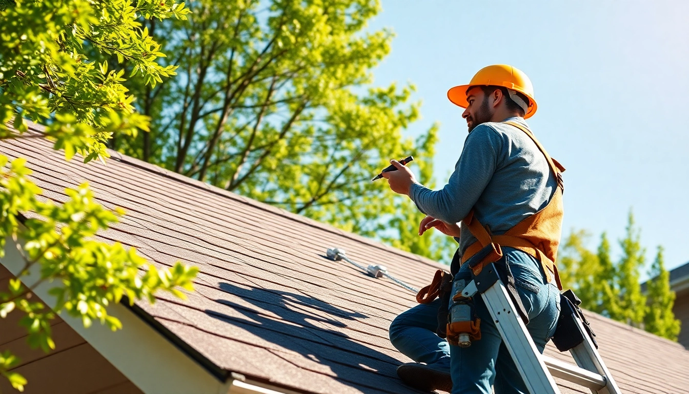 Inspecting a roof in Vancouver, WA, showcasing professional roofing services for Roofing Vancouver Wa.